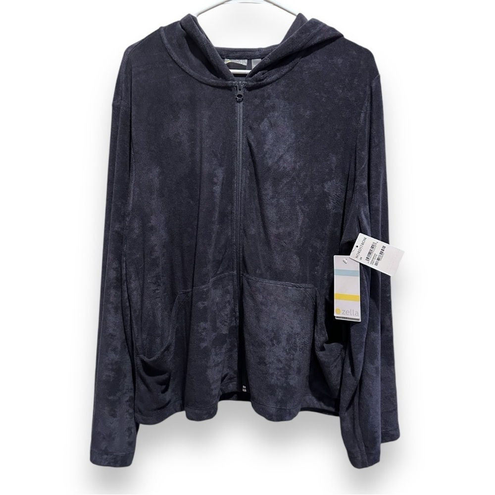 NWT Zella soft terry zip up hoodie - Picture 5 of 9